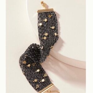 Anthropologie Serefina Waterfall Beaded Mesh Bracelet